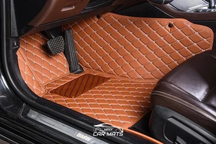 Luxury Caramel Brown Car Mats | Caramel Brown Car Floor Mats