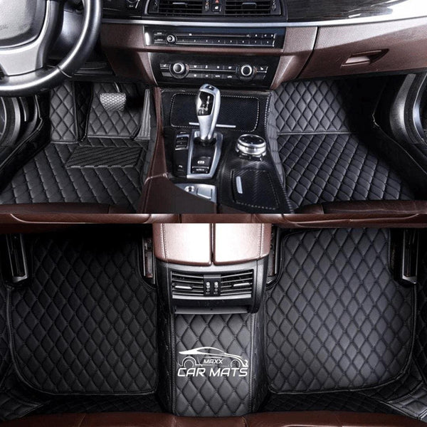 Black & Beige Stitching Luxury Car Mats Set – Maxx Car Mats